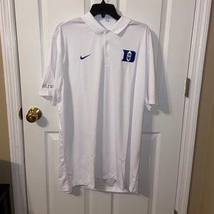 DUKE Nike White Basketball Collared Shirt